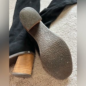 Vegan suede over the knee tall boot